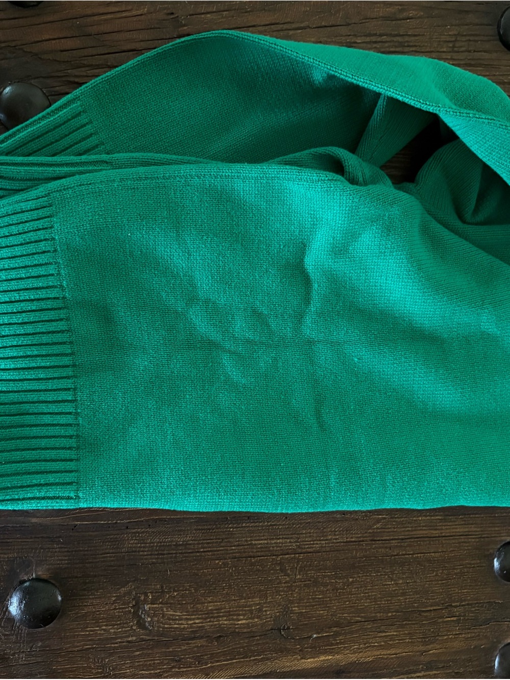 Anthropologie Emerald Green Dog Intarsia Crewneck Sweater - Picture 4 of 4